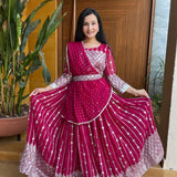 Faux Georgette Sequance Lehengha Choli