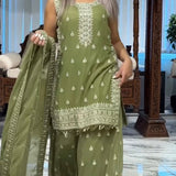 Designer Partywear Top Plazzo