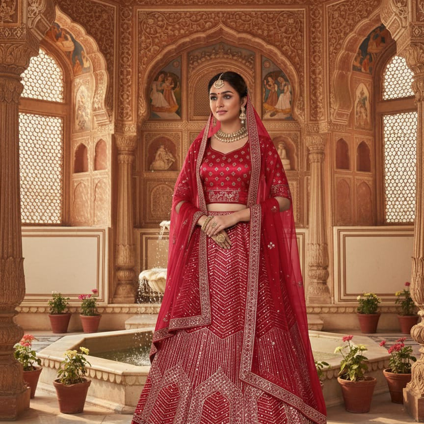 Mahotsav Elegance Premium Velvet Lehenga