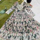 Designer Multy Printed Anarkali Gown