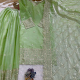 Stunning Shiny Silk Top Plazzo