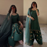 Partywear Slab Silk Top Shalwar