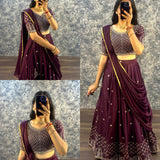 Heavy Traditional Star Silk Lehenga