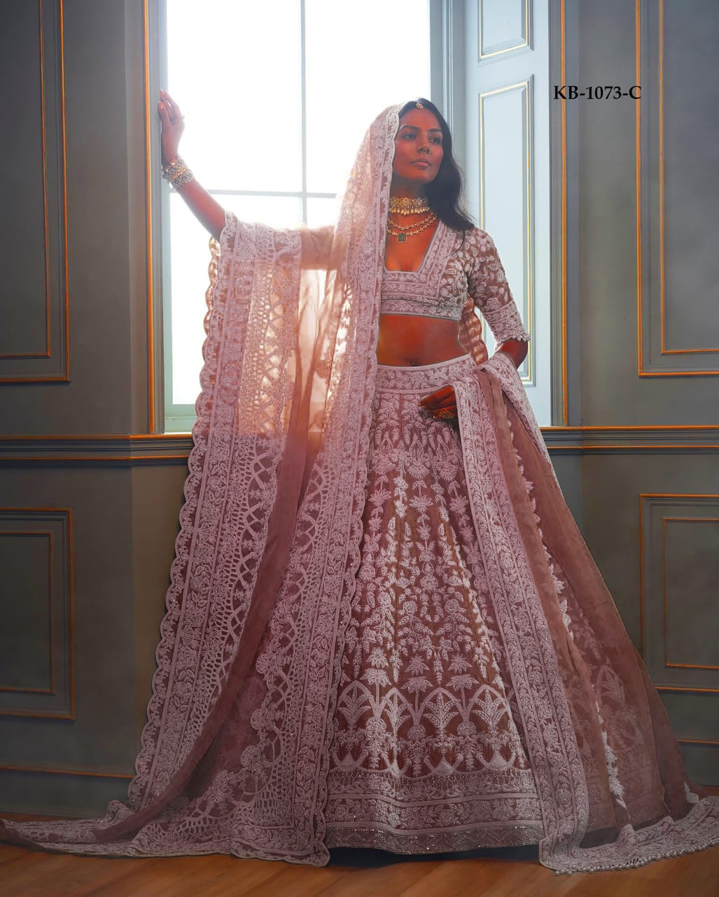 Heavy Bridal Net Lehenga Choli