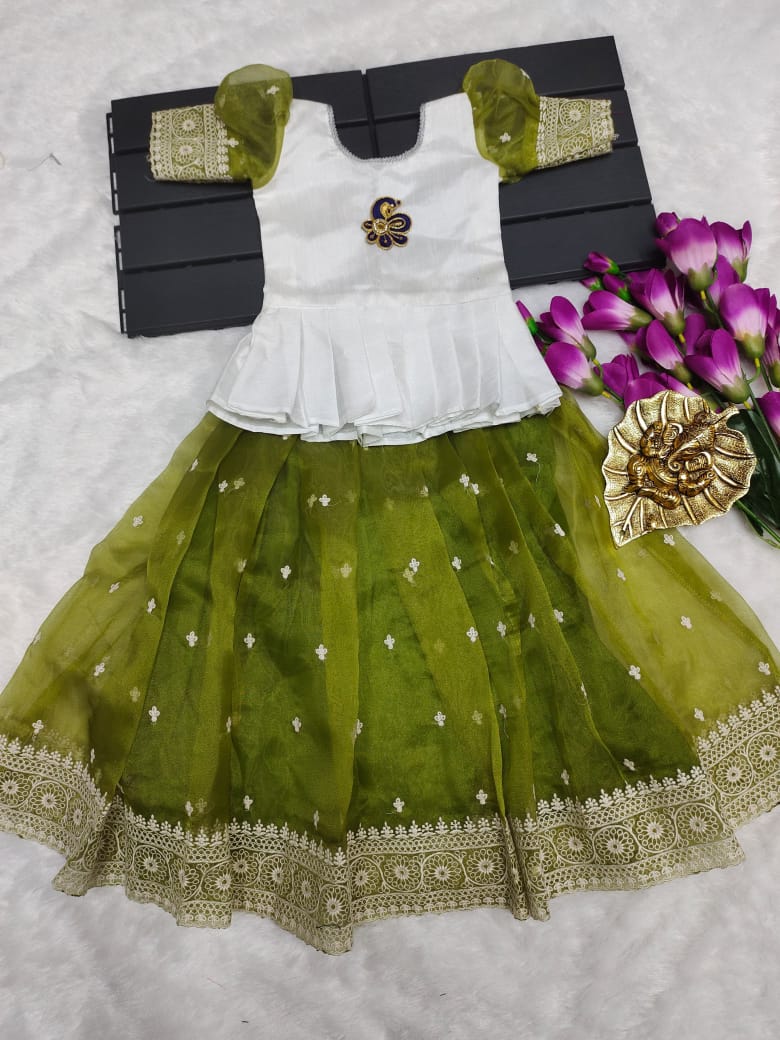 Kids Organza Silk Lehenga Choli