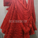 Red Flower Beautifull Lehenga