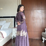 Purple Bandhej Top Sharara Collection