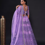 Stunning Shimmer Purple Lahenga Choli