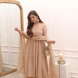 Fashionable Flame Anarkali Gown