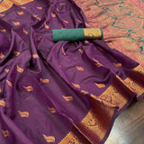 Beautiful Rich Pallu Soft Lichi Silk Saree