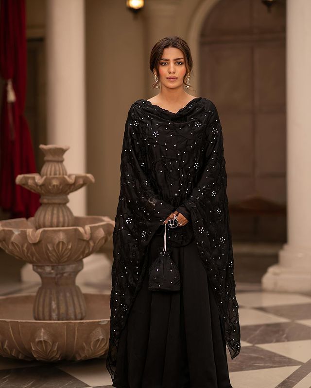 Fancy Black Anarkali  Gown