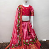 New Trending Zari Foil-Work Kalamkari Silk Stitched Lahenga Choli