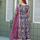Designer Taby Silk Anarkali Gown