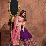 Purple stylish lehenga choli