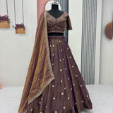 Mosh Heavy Embroidered Silk Lehenga