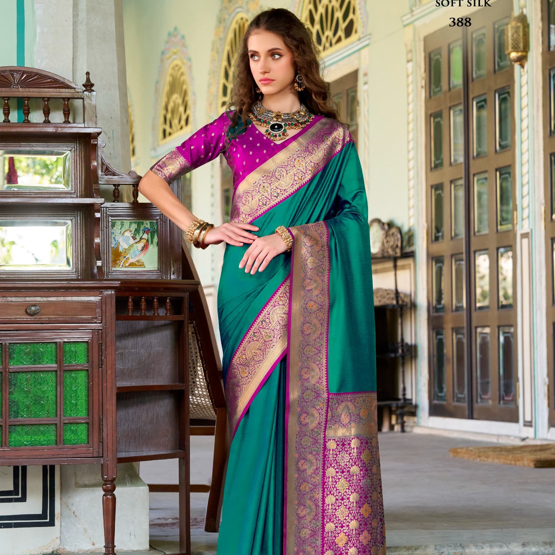 Designer Pure Chandan Silk Saree