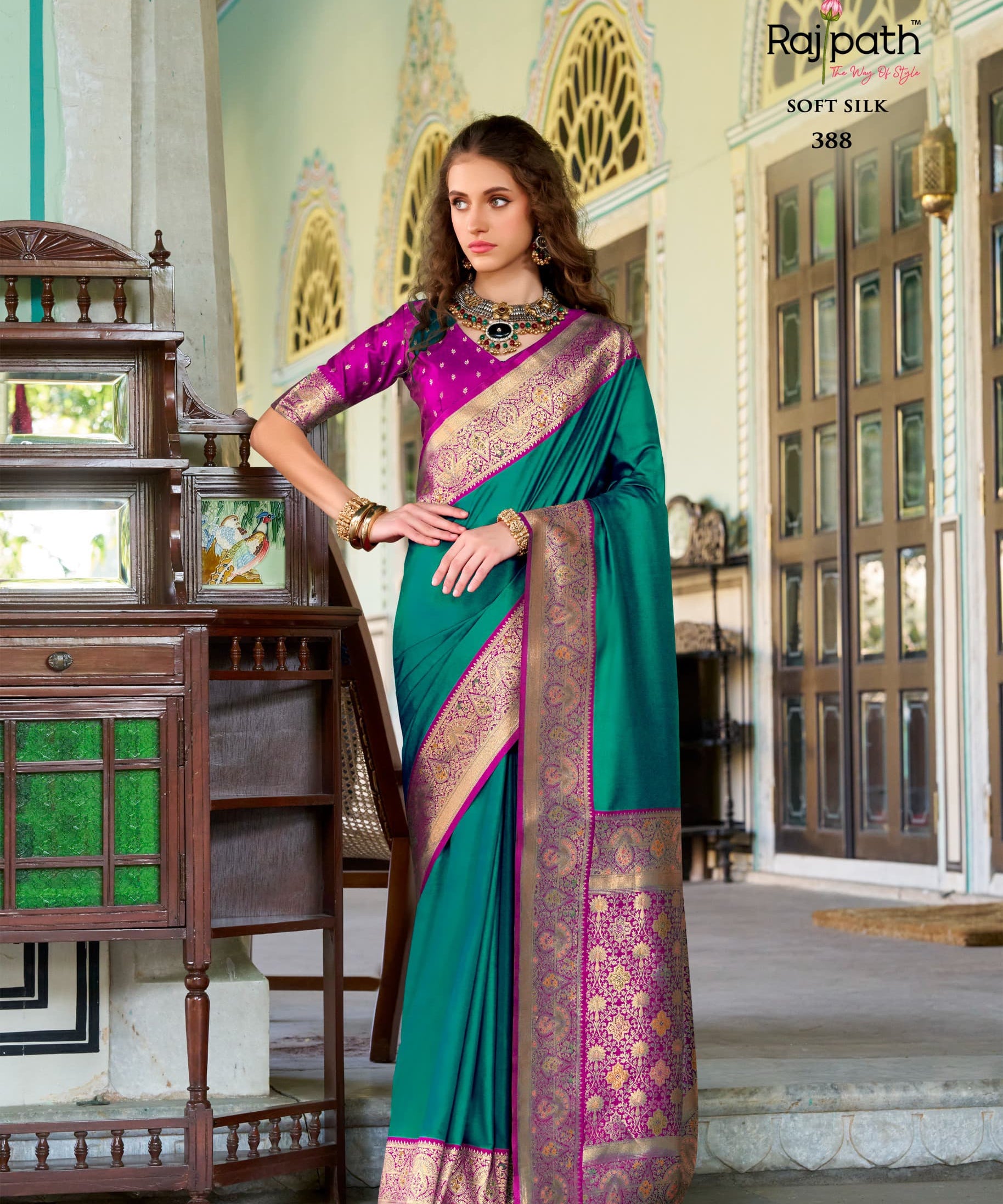 Designer Pure Chandan Silk Saree