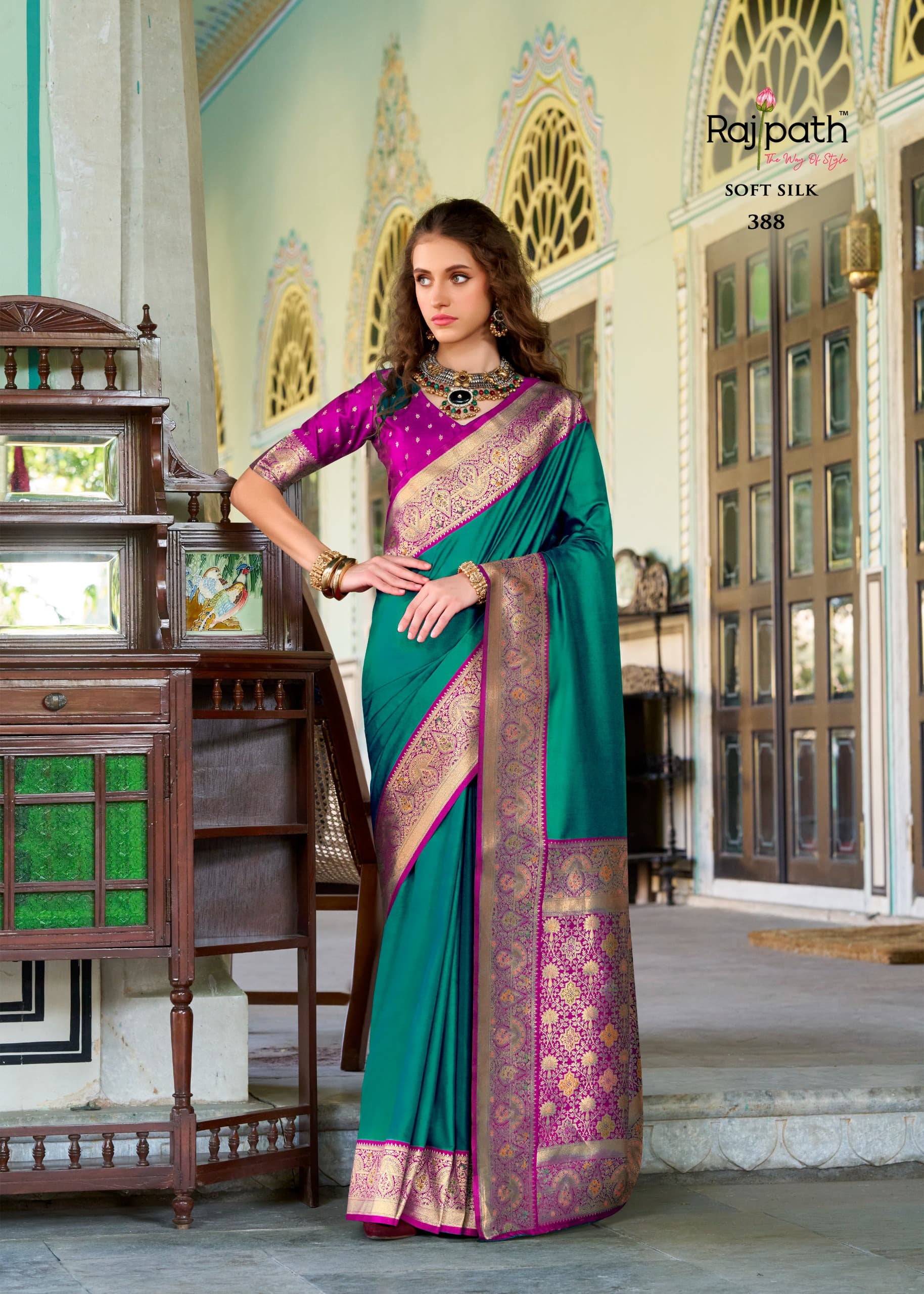 Designer Pure Chandan Silk Saree