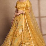 Dashing  flower Organza Lehenga