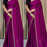 Mahira Beautifull Chinon Saree Collection