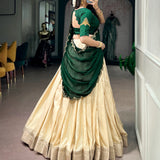 Elegance Kotha Tussar Lehenga