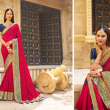 Blooming Vichitra Silk Fancy Saree