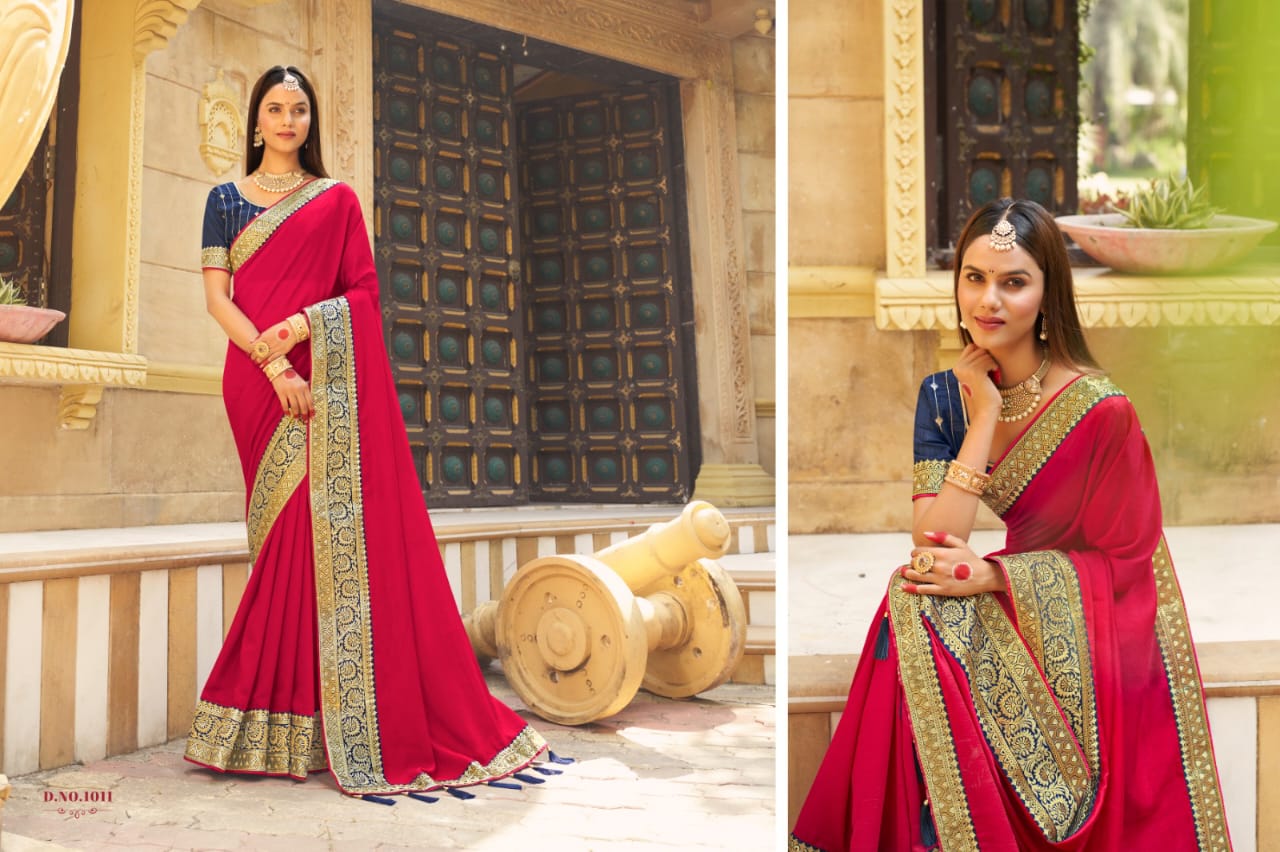 Blooming Vichitra Silk Fancy Saree