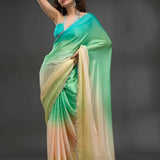 Digital Printed Satin Saree