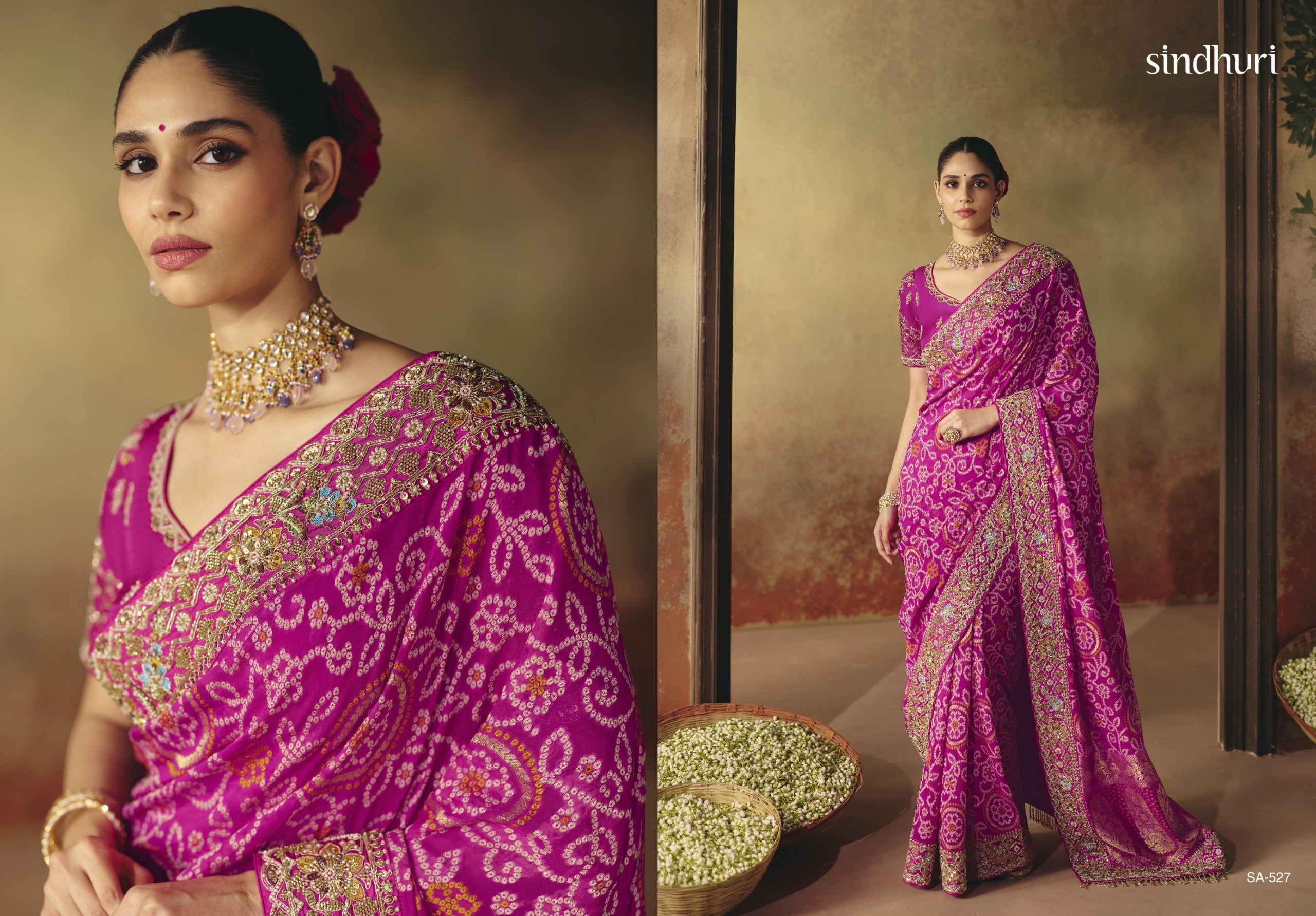 Suhag Wardrobe Bandhej Saree