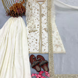 Premium Embroidered Top Plazzo