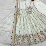 Shiny Partylook Silk Anarkali Suit