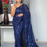 Beautifull Sequance Saree Collection