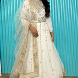 White Wedding Anarkali Outfit