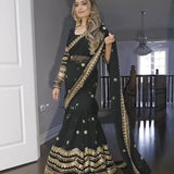 Bollywood Black Georgette Lehenga