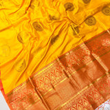 Beautiful Soft Chakrani Silk sareeGolden