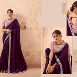 Fancy Embroidery Work Saree Collection