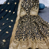 Black Heavy Georgette Anarkali Gown