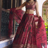 Bridal Heavy Faux Georgette Lehenga