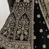 Premium Bridal Velvet Lehenga Choli