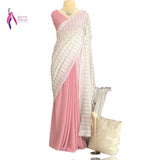 Fancy Look Half Half Grorgette Saree