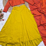 Saundarya Orange Rangoli Silk Lehenga