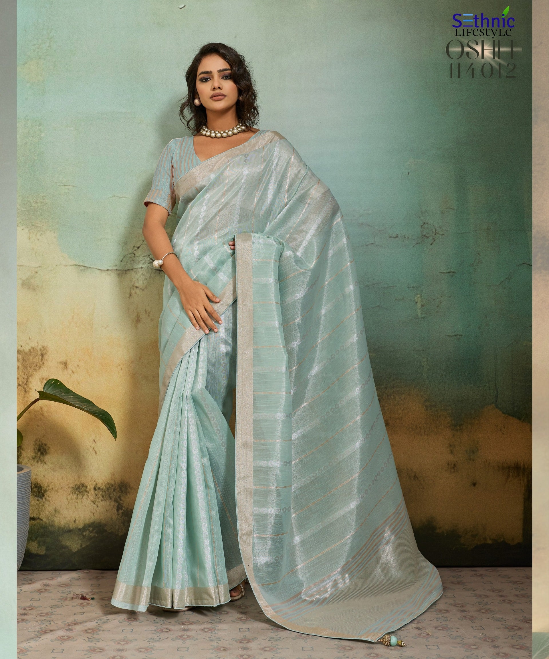Flex Tissue Linen Blend Saree