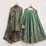 Designer Pure Chinon Embroidered Suit