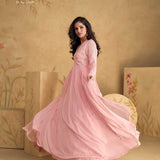 Sayuri Chinon Silk Anarkali Dress Collection