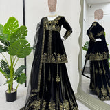 Black Stylish Bollywood Suit Plazzo