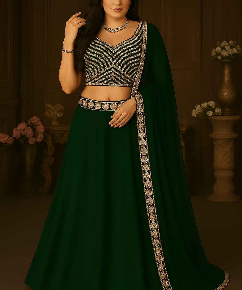 Occasionally Heavy Georgette Lehenga