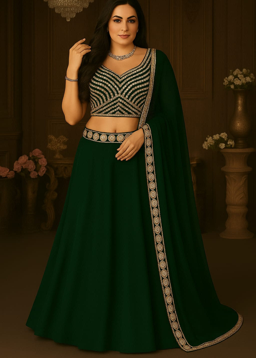 Occasionally Heavy Georgette Lehenga