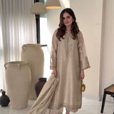 Partylook Creamy Embroidered Suit