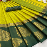 Launching mercerised cotton silk Saree