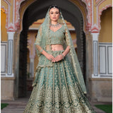 Bridal Butterfly Net Heavy Lehenga